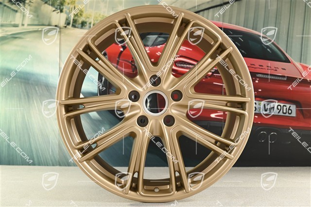 21-inch wheel rim set Panamera Exclusive, 9,5J x 21 ET71 + 11,5J x 21 ET69, Aurum