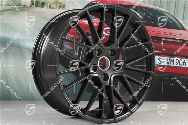 21" Felgensatz Cayenne RS Spyder, 11J x 21 ET49 + 9,5J x 21 ET46, für den Cayenne Coupé, schwarz seidenmatt
