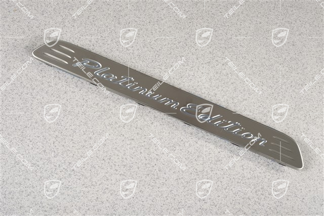 Blende mit Schriftzug "Platinum Edition", Edelstahl, L=R