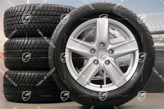18" Cayenne S III Winterräder Satz, 4x Felgen 8 J x 18 ET 53 + 4x Michelin Winterreifen 255/55 R18 (DOT 2013), ohne RDK-Sensoren