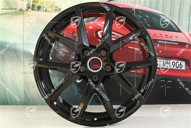 21" Felga Panamera Sport Design, 9,5J x 21 ET71, czarny wysoki połysk