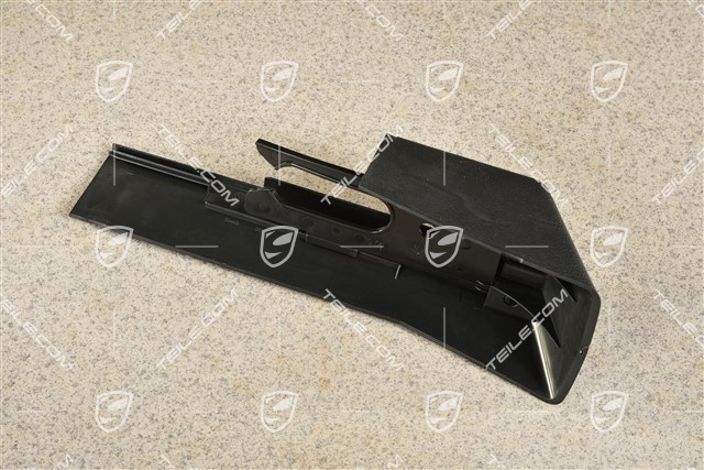 Front seat rail cover, rear, Black