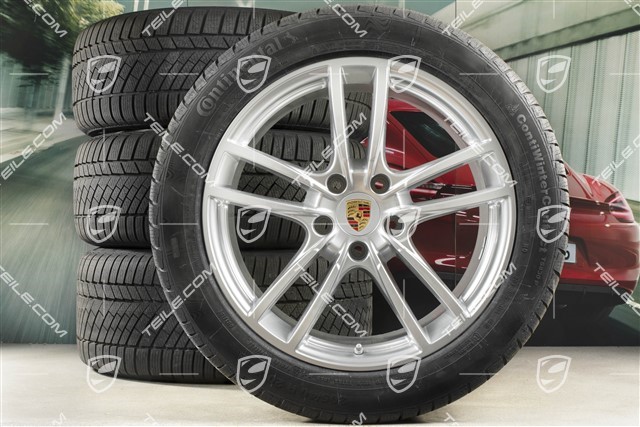 20" koła zimowe Cayenne COUPE Sport, komplet, felgi 9J x 20 ET50 + 10,5J x 20 ET55 + NOWE opony zimowe Continental 275/45 R20 + 305/40 R20, z czujnikami ciśnienia