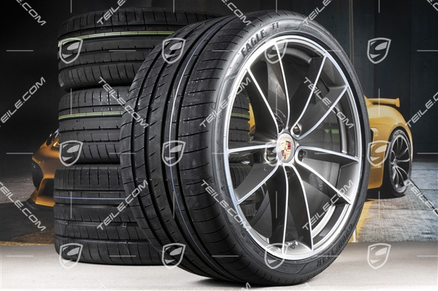20+21-inch summer wheel set Carrera Classic, rims 8,5J x 20 ET50 + 11,5J x 21 ET67 + Goodyear summer tyres 245/35 R20 + 305/30 R21, with TPM