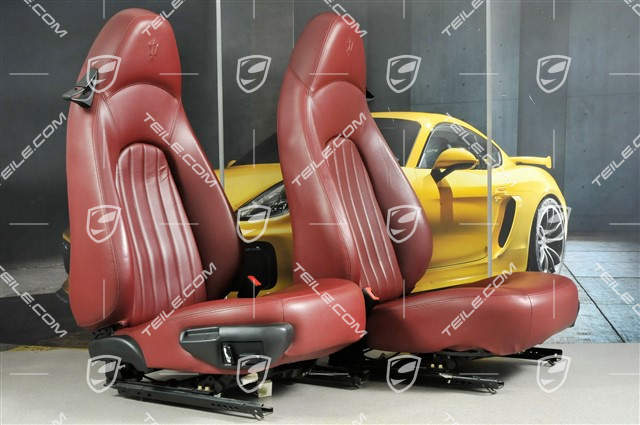 4200, Seats, el adjustable, leather, Memory, Burgundy, Cabrio, set (L+R)