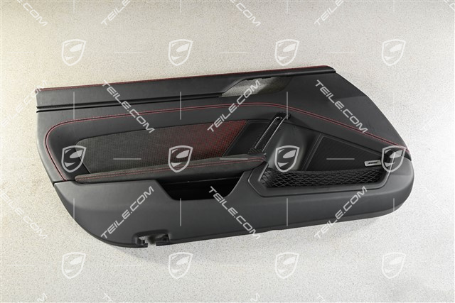 GT3RS, Türverkleidung, Leder Schwarz / Indischrot Naht Faden, Burmester, Weissach Paket, R