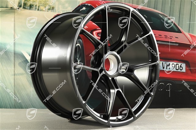 21-inch GT3 wheel rim, 12J x 21 ET45, black satin matt