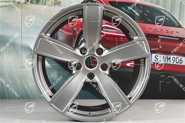 20" Felgensatz Carrera Sport, 11,5J x 20 ET76 + 8,5J x 20 ET49, Platinum-Seidenmatt