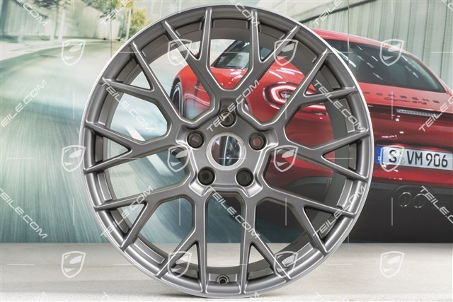 20+21-inch wheel rim set RS Spyder, rims: front 8,5J x 20 ET50 + rear 11,J x 21 ET67, platinum satin matt