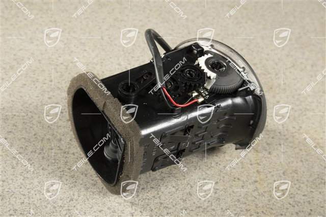 Dashboard vent, Black/Galvano silver