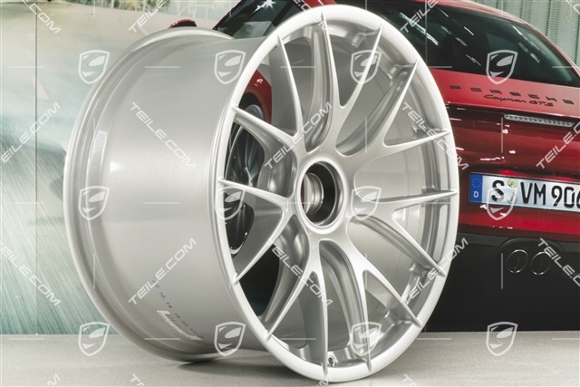 GT2RS / GT3RS Magnesium Felge, Zentralverschluss, 12,5J x 21 ET48, brillantsilber