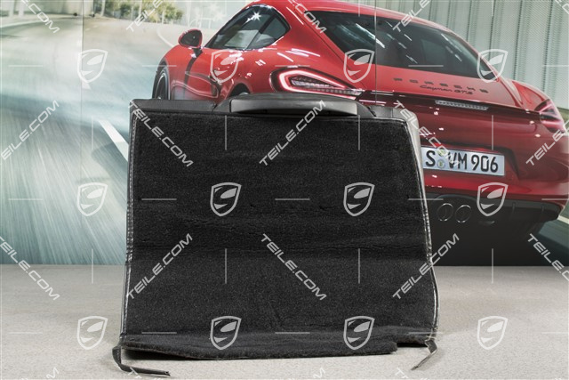 Back seat backrest, rear, leatherette, black, coupe, R