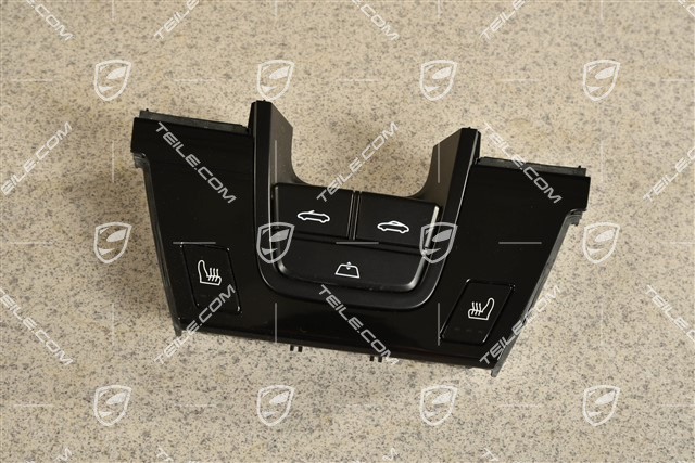 Przyciski konsoli środkowej, podgrzewanie foteli i obsługa dachu cabrio