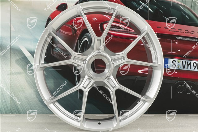 20"+21" GT3 komplet felg, 9,5J x 20 ET46 + 12J x 21 ET45, srebrny brilliant silver