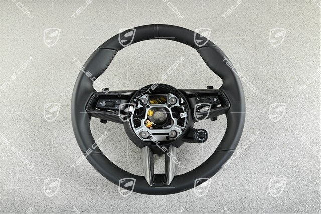 PDK, Multifunktions-Sportlenkrad aus Leder/Carbon, schwarz Sport Chrono Paket Plus, beheizbar