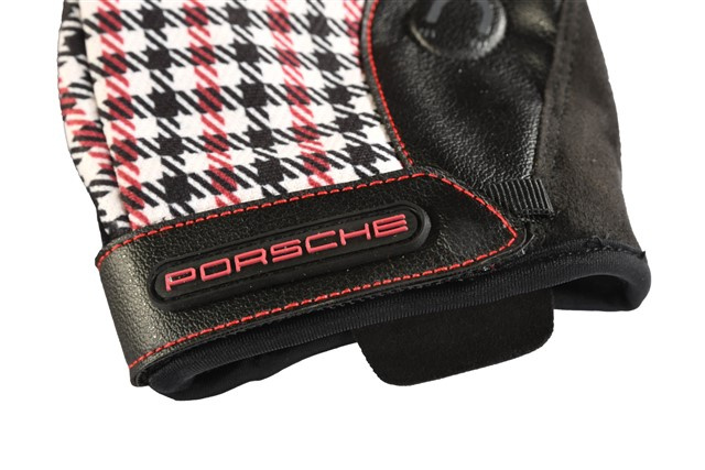 Porsche Classic rękawice montażowe, Pepita, czerwono-czarne, rozmiar 11