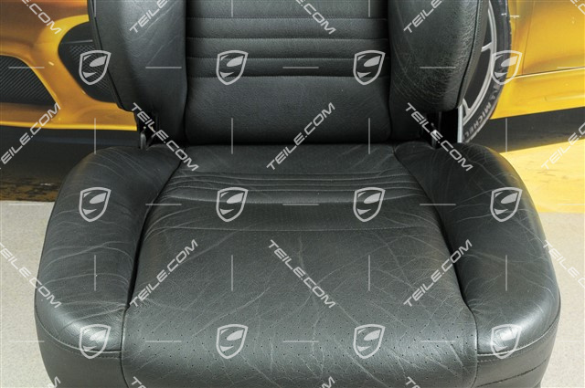 Sitz, manual einstellbar, Heizung, Leder, Schwarz, beschädigt, L