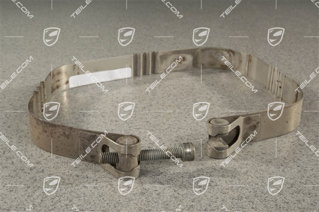 Exhaust tensioning / restraining strap / clamp