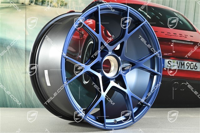 GT4RS 20" wheel rim set, aluminium, 8,5J x 20 ET61 + 11J x 20 ET50, indigo blue