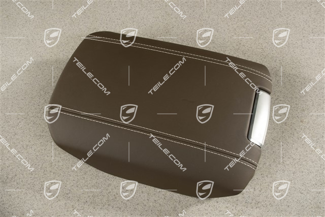 Armlehne/ Mittelkonsole, Deckel / Blende, Leder, Sattelbraun / Crema