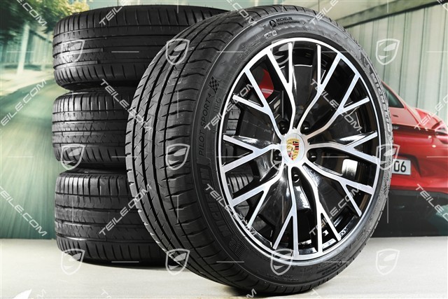 20" koła letnie Turbo S Aero Design, komplet, felgi 9J x 20 ET54 + 11J x 20 ET60, opony letnie Michelin 245/45 R20 + 285/40 R20