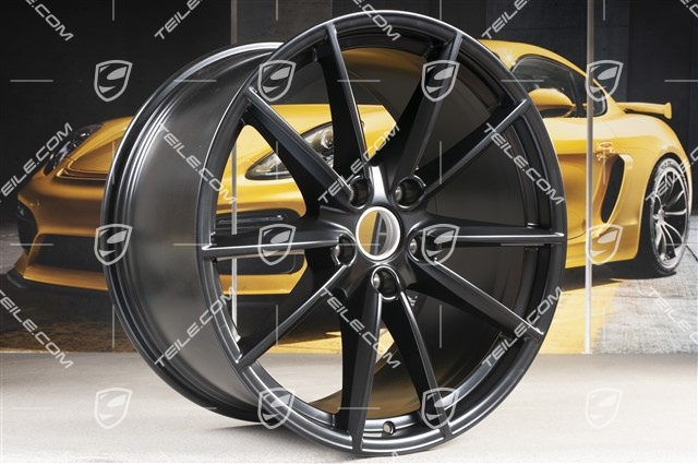 20+21" Felgensatz Carrera S, Felgen: vorne 8,5J x 20 ET53 + hinten 11,5J x 21 ET67, schwarz seidenmatt