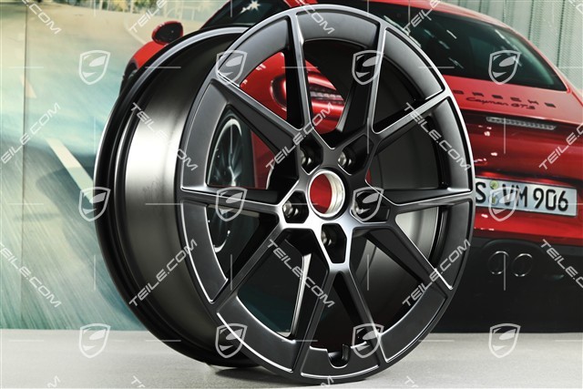 20" Carrera S wheel rim, 8.5J x 20 ET50, black satin matt