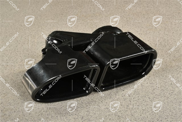 Tail pipe, black, Turbo S, L (painted)