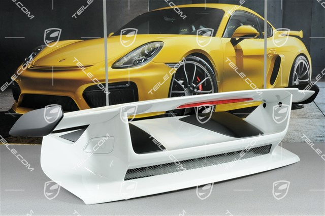 GT3 rear lid / engine lid complete, incl. rear spoiler (wing) and all small parts