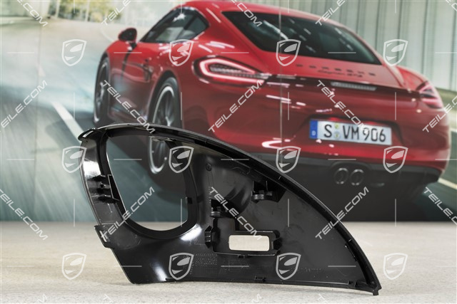 Osłona / obudowa dolna lusterka z otworem na światło, czarny mat, R