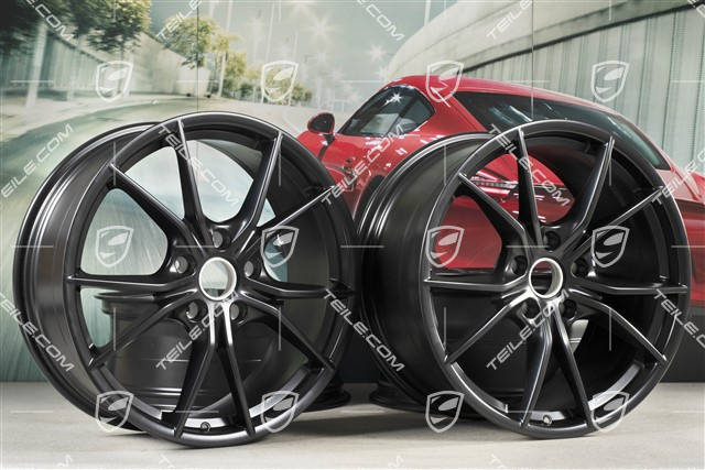 20" Felgensatz Carrera S IV, 8J x 20 ET57 + 10J x 20 ET45, schwarz satin matt