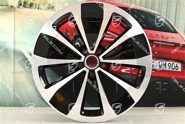 22" Felge Macan Sport, 9J x 22 ET29, schwarz hochglanz