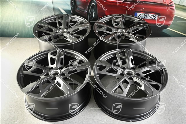21" Felgensatz Cross Turismo Design, 9,5J x 21 ET60 + 11,5J x 21 ET66, Vesuvgrau