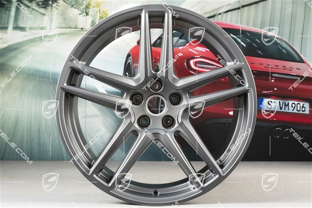 20" Felge "Macan Turbo", 9J x 20 ET26, BORBET, platinum seidenmatt