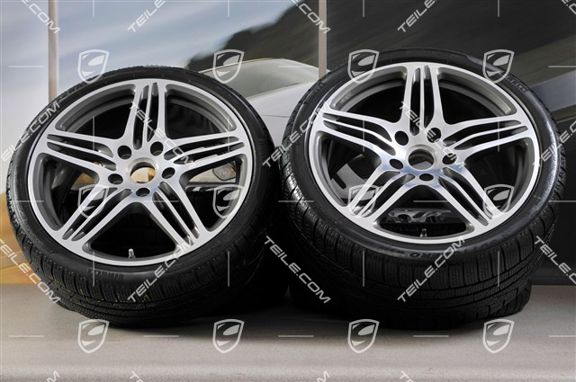 19" komplet kół zimowych Turbo, felgi 8,5Jx19 ET56 + 11J x 19 ET51 + NOWE opony zimowe 235/35R19 + 295/30R19, z czujnikami ciśnienia