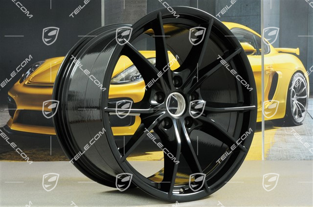 20-inch wheel rim set Carrera S IV, rims 8,5 J x 20 ET49 + 11,5 J x 20 ET56, in black