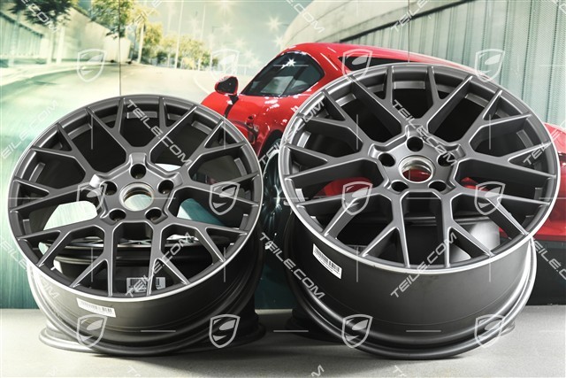 20+21" RS Spyder Felgensatz, 8,5J x20 ET50 + 11,5J x 21 ET79, Darksilver