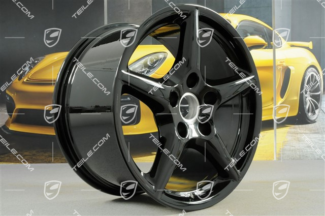 18-inch Carrera III wheel, 10J x 18 ET58, BBS, black high gloss