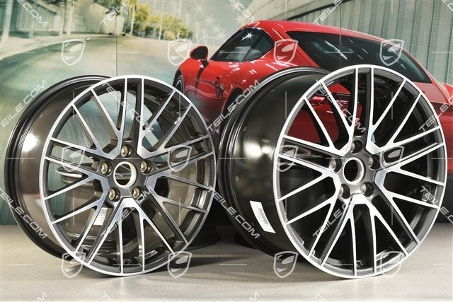 20+21-inch wheel rim set Turbo V, rims: front 8,5J x 20 ET40 + hinten 11J x 21 ET66