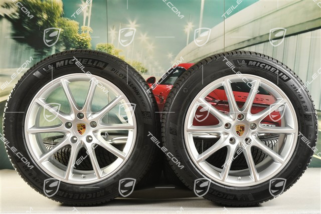 20-inch Cayenne Design winter wheel set, rims 9J x 20 ET50 + 10,5J x 20 ET64 + Michelin winter tyres 255/55 R20 + 295/45 R20, with TPMS