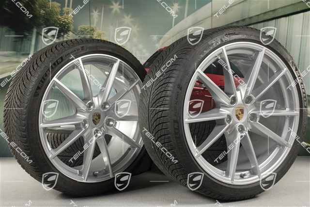 20/21-inch Carrera S winter wheel set, wheel rims 8,5J x 20 ET53 + 11J x 21 ET66 + Michelin winter tyres 245/35 R20 + 295/30 R21, with TPMS