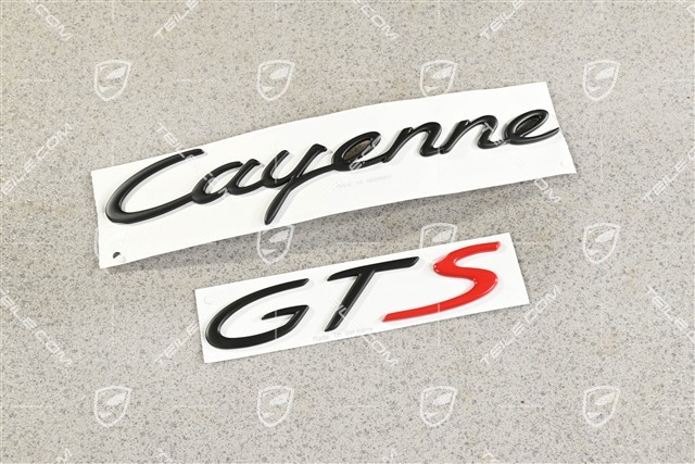 Napis / logo "Cayenne GTS" czarne z czerwonym S