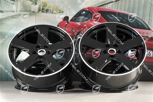19"-inch alloy wheel Macan SportClassic, 8,5J x 19 ET21 + 9J x 19 ET21, black high gloss