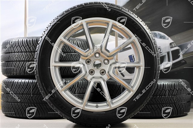 20" "Macan SportDesign" Winterräder Satz, Felgen 9J x 20 ET26 + 10J x 20 ET19, Michelin Latitude Alpin 2 Winterreifen 265/45 R 20 + 295/40 R 20, mit RDK-Sensoren