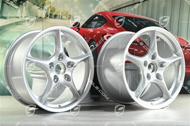 18-inch Carrera wheel set, 8J x 18 ET50 + 10J x 18 ET65