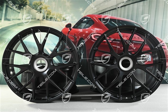 GT4 RS / Spyder RS 20" Magnesium Felgen Satz, 8,5J x 20 ET61 + 11J x 20 ET50, schwarz seidenmatt