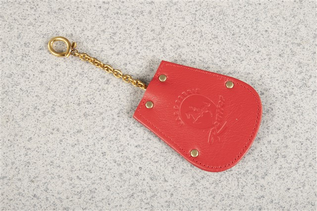 Key case, REUTTER logo + Porsche crest, leather