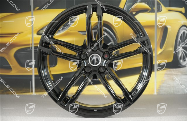 19"-inch alloy wheel set Macan Turbo/Sport Design, 8,5J x 19 ET21 + 9J x 19 ET21, black high gloss