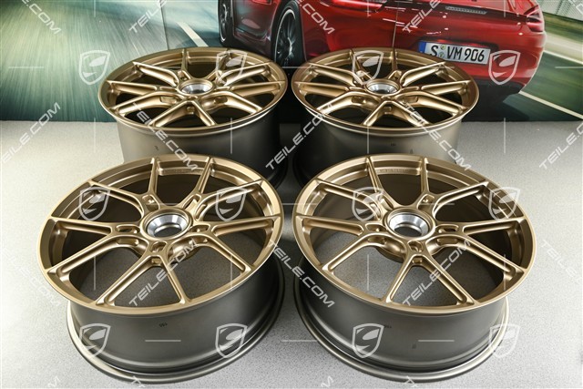 20+21" Carrera GTS lightweight wheel set, rims 8.5J x 20 ET50 + 11.5J x 21 ET67, tyres not included, in Neodyme
