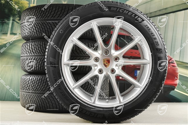 20-inch Cayenne Design winter wheel set, rims 9J x 20 ET50 + 10,5J x 20 ET64 + Michelin winter tyres 255/55 R20 + 295/45 R20, with TPMS